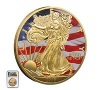 2016 Liberty Honor - 1.57" crystal-cased coin, double-print color relief, anniversary masterpiece for gifting