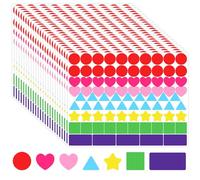 2016 PCS Coloured Dot Stickers, Assorted Shaped Color Coding Sticker Coding Labels Dot Sticker Circle Dots Label Price Stickers Color Coded Labels for Crafts Students School Classroom Office DIY