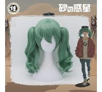2017 Hatsune cal Girl Wavy Ponytails Sand Planet Anime Show Singer Green Pigtails Cosplay