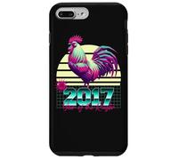 2017 Year of the Rooster 80s Retro Vaporwave Chinese Zodiac Case for iPhone 7 Plus/8 Plus