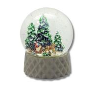 20176 Snow Globe Nostalgia Sleigh Ride on Base Cubic Beige | Pure-Line | Shaking Ball | H: 12 cm W: 10 cm