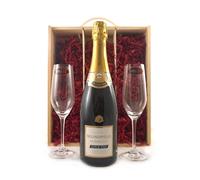 2018 Heidsieck & Co Monopole Gold Top Champagne 2018 with Two Riedel Champagne Flutes