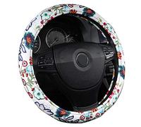 2018 new printed nice beautiful steering wheel cover for women girl gift birthday white flower