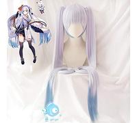 2018!! Vocaloid Hatsune Singer Snow Miku Straight Ponytails Anime Show Cosplay Wig Gradient Color