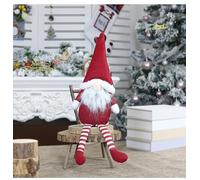 2019 Christmas Decoration Supplies Faceless Doll Long Legs Sitting Santa Claus Pendant Window Great for Home Use Easy to Convenient High Grade Material Durability Perfect Daily Make Life Easier Cozy