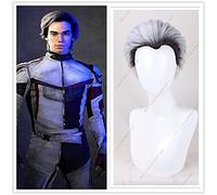 2019 Descendants 3 Carlos Wig Cosplay Carlos De Vil Short Black Silver Ombre Synthetic Hair Wig For Men + Wig Cap