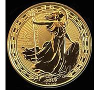 2019 Gold Guilded Britannia Oriental Border 10z .999 Fine Silver Coin encapsulated in Capsule Holders