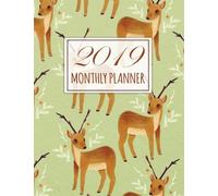 2019 Happy Deer Planner: 2019-2020 Years Planner and 12 months calendar planner with journal page