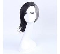 2019 High Quality Anime Tokyo Ghouls Ken Kaneki Cosplay Wig Girls Boys Uta Short Black Grey White Synthetic Hair Wigs One Size Uta Short Wig 1
