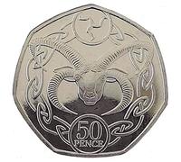2019 Isle of Man Manx Loaghtan Sheep Ram 50p Pence "Low Mintage"