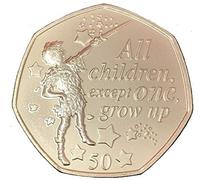 2019 Isle of Man Peter Pan UNC 50p coin"Low Mintage" - Encapsulated