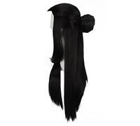 2019 New Eternal Love Ponytail Long Black Cosplay Wig Ancient Costume Synthetic Hair Wigs For Party OneSize black2