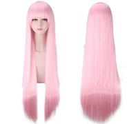 2019 new Japanese Anime DARLING in the FRANXX Cosplay wig KOKORO 80cm Long Wavy Curly Synthetic Hair Cosplay Wigs + Wig Cap One Size PL-454 02 wig
