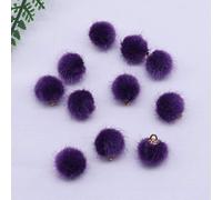 2019 New Products 20-30PCS Buttons Wool Ball Pendant Scarf, Shoes and Hats Backpack Pendant DIY Accessories by Hand NK-044,Purple,30PCS