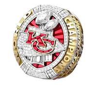 2019 Rugby Championship Ring Super Bowl KC Champions Ring Wooden Gift Box Collectible Memorabilia for Enthusiastic Fans Football Fanatics and Sports Collectors,12#