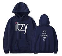 2019 Unisex ITZY Hoodies YUNA RYUJIN CHAERYEONG LIA YEJI Her Sweatshirt Sweaters Blue