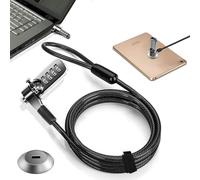 [2019 Upgraded] Computer Lock + Lock Slot Plate- 6.23ft Cable Secure Computer Combination Lock, 4 Digital Password Protection Computer Cable Security, Anti Theft Lock for Computer and Other Devices