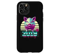 2019 Year of the Pig Vaporwave 80s Retro Chinese Zodiac Sign Case for iPhone 11 Pro