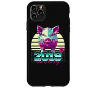 2019 Year of the Pig Vaporwave 80s Retro Chinese Zodiac Sign Case for iPhone 11 Pro Max