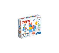 201BLME Magicube 1+ Shapes-Magnetic Blocks for Kids,Red, Orange and Blue, 9 Pieces