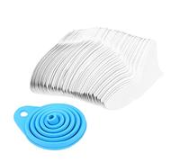 201pcs Fine Nylon Paint Strainer 100um, Ultra Flow Filter Paper Mesh with Silicone Foldable Funnel for Spray Guns and Resin Filtering, Premium Quality for Professional Painting