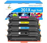 201X 201A M277dw Compatible for HP 201X M252dw Toner Cartridge Multipack | for Color LaserJet Pro MFP M277dw M252dw M252n M274n M277n M277c6 CF400X CF401X CF402X CF403X Black Cyan Yellow Magenta