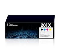 201X Toner Cartridges High Yield Replacement for HP 201X 201A HP201X 4 Pack | Compatible for Color Laser Jet Pro MFP M277dw M252dw Pro MFP M277c6 M277n M252n, Black Cyan Magenta Yellow with Chip