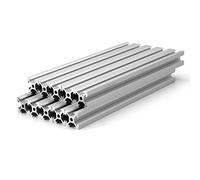 2020 Aluminum Extrusion 1000mm Silver (10Pcs/Pack) V-Slot Aluminum Profile European Standard Anodized Linear Rail for 3D Printer, CNC and Laser Engraving Machine