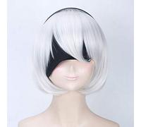 2020 NEW High quality YoRHa No.2 Type B 2BYoRH 2A 9S 2B wig Cosplay Wig NieR:Automata Costume Play Wigs Costumes Hair One Size wig with Blindfold