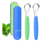 2020 New Version Tongue Scraper Cleaner for Adults & Kids, Medical Grade Metal Tongue Brushes Set for Fresh Breath Dental Eliminate Bad Breath in Seconds (2 pcs)
