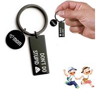 2020 Shit Keychain, Don't Do Stupid Shit Keychain, Funny Shit Keychain Black Keychain Gift for Friends, Son, Daughter, Christmas (Mom)