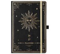 2021-2022 Planner - Academic Planner, Weekly, Monthly, 5.7" x 8.3", July 2021 to June 2022, Soft PU Leather with Thick Paper, Pen Loop, Back Pocket with 88 Notes Pages - The Sun
