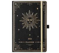 2021-2022 Planner - Academic Planner, Weekly, Monthly, 5.7" x 8.3", July 2021 to June 2022, Soft PU Leather with Thick Paper, Pen Loop, Back Pocket with 88 Notes Pages - The Sun