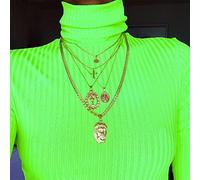 2021 Bohemian Multi-layer Pendant Necklace for Women Vintage Coco Cross Lotus Virgin Mary Collar Choker Bead Chain Jewelry -IPA0311