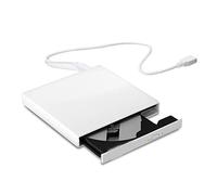 2021 DVD Drive USB External CD-RW Recorder DVD/CD Reader Player Optical Drive Laptop Computer(White lampshade)