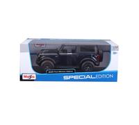 2021 Ford Bronco Wildtrak Dark Blue Metallic with Dark Gray Top Special Edition 1/18 Diecast Model Car by Maisto 31456
