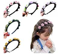 2021 Girl Sweet Princess Hairstyle Hairpin, New Summer Little Girl Braided Hair Hairpin Headdress, Double Layer Cartoon Headbands with Clips Twist Plait Hair Tools (Mixed 5 Pcs)