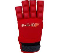 2021 Grays Hockey Anatomic Hand Protection Glove - Left Hand (Red, Medium)