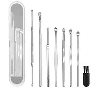 2021 Innovative Spring Ear Wax Cleaner Tool Set, 8 Pcs Ear Pick Earwax Removal Kit, Ear Cleansing Tool Set, Ear Curette Ear Wax Remover Tool with a Cleaning Brush and Storage Box