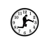 2021 Ministry of Silly Walks Clock - Monty Python Ministry of Silly Walk Wall Clock, British Comedy Inspired Comedian Home Decor Novelty Wall Watch, Funny Walking Silent Mute Clock,10in