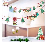 2021 Multi Style Christmas Hanging Banner for Xmas Party Decorations Featuring Santa Claus and Elk Designs (Tree)