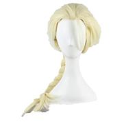 2021 New Long Braiding Elsa Anna Wig Cosplay Anime Synthetic Hair Heat Resistant Halloween Costume Brown Blonde Braided Wigs OneSize elsawig