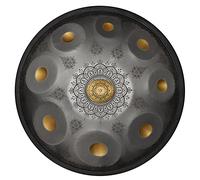 2021 Newest Handpan Steel Drum, 22 Inches 9 Notes D Minor Heavy Hand Drum Percussion with Carry Bag, Mallets, Bracket, Gift for Music Enthusiast & Beginners (Color : Silver)