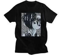 2021 Tee Popular Omori T-Shirt Printed CoupleHip-pop Casual s for Men and Women Black(Medium)