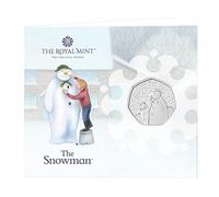 2021 The Snowman UK 50p BU Coin in Royal Mint Card Packaging