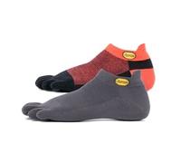 2021 Vibram FiveFinger No Show Socks - Twin Pack - Red/Black and Grey