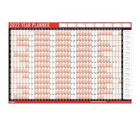 2022 A1 Laminated Yearly Wall Planner Calendar with Wipe Dry Pen Sticker Dots
