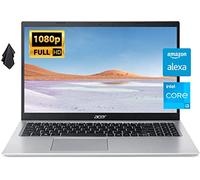 2022 Acer Aspire 5 Slim Laptop, 15.6" FHD Display, 11th Gen Intel Core i3-1115G4 Processor (Beats Ryzen 3 3250U), 12GB DDR4 RAM, 128GB SSD + 1TB HDD, WiFi 6, Amazon Alexa, Windows 11 S Mode