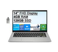 2022 ASUS Vivobook 14" VIPS FHD Laptop Computer, 10th Gen Intel Core i3-1005G1 Processor, 4GB RAM, 128GB SSD, Chiclet Keyboard, Intel HD Graphics 610, Webcam, Speakers, Windows11, White, 32GB USB Card