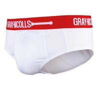 2022 Covet Point Cricket Briefs Undergarment with Box Pocket (Small Boys) White